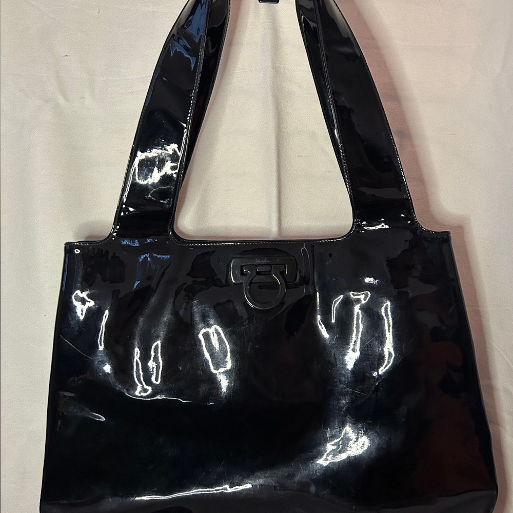 Ferragamo Black Leather Bag